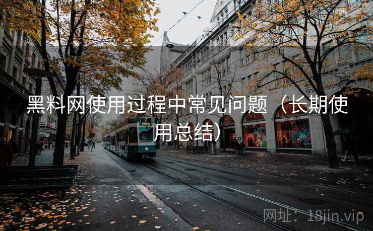 黑料网使用过程中常见问题(长期使用总结) 黑料网使用过程中常见问题(长期使用总结)